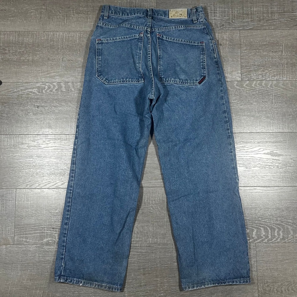 Hurley Mens Vintage‎ 90s Skater Jeans 32 Relaxed Wide Leg Button Fly Blue Denim